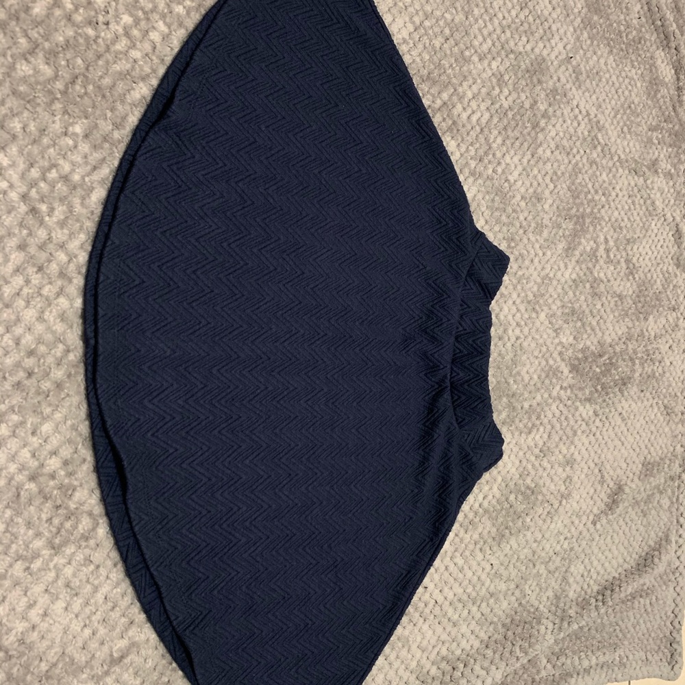 Blue patterned forever 21 racer skirt